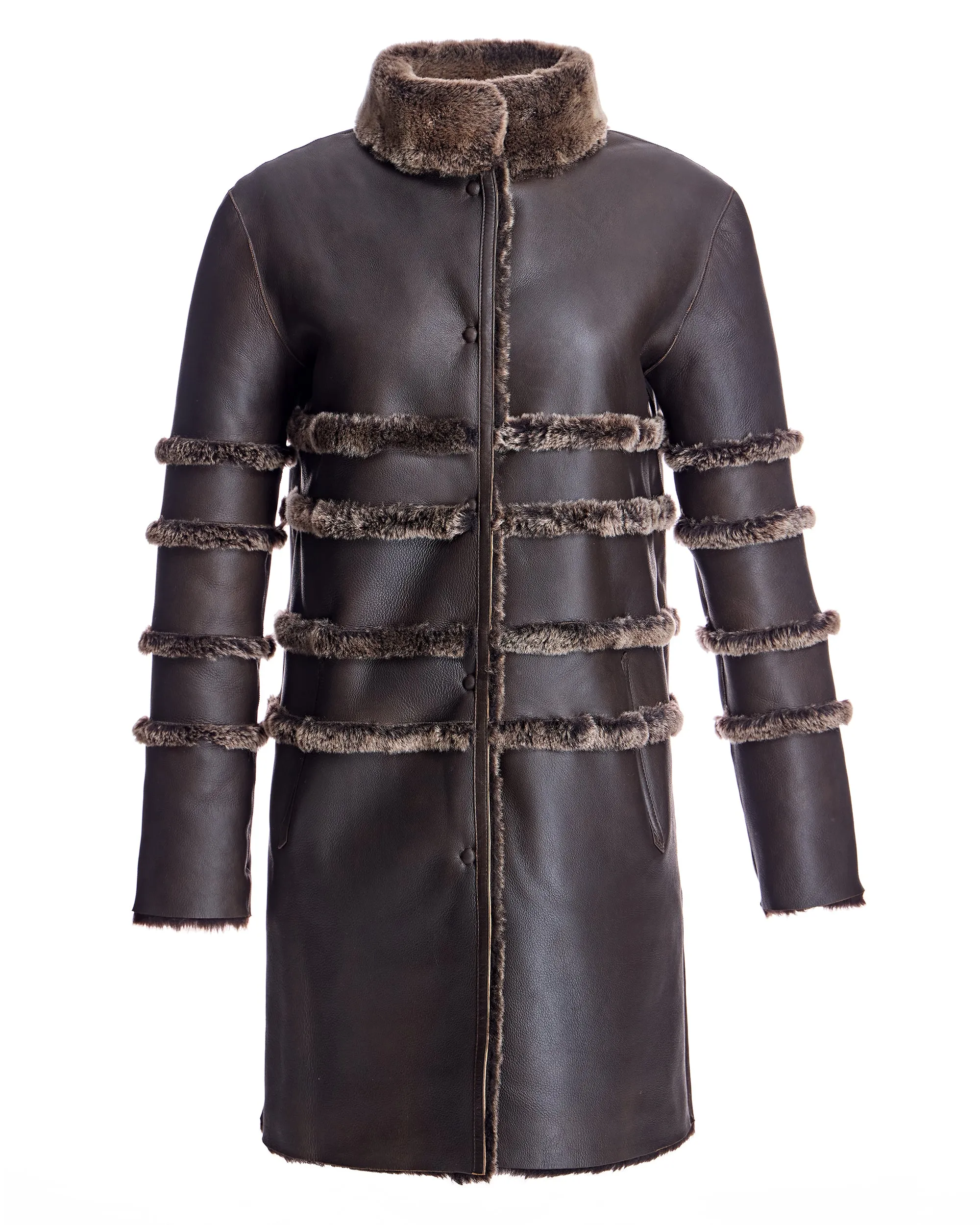 Horizontal Shearling Jacket