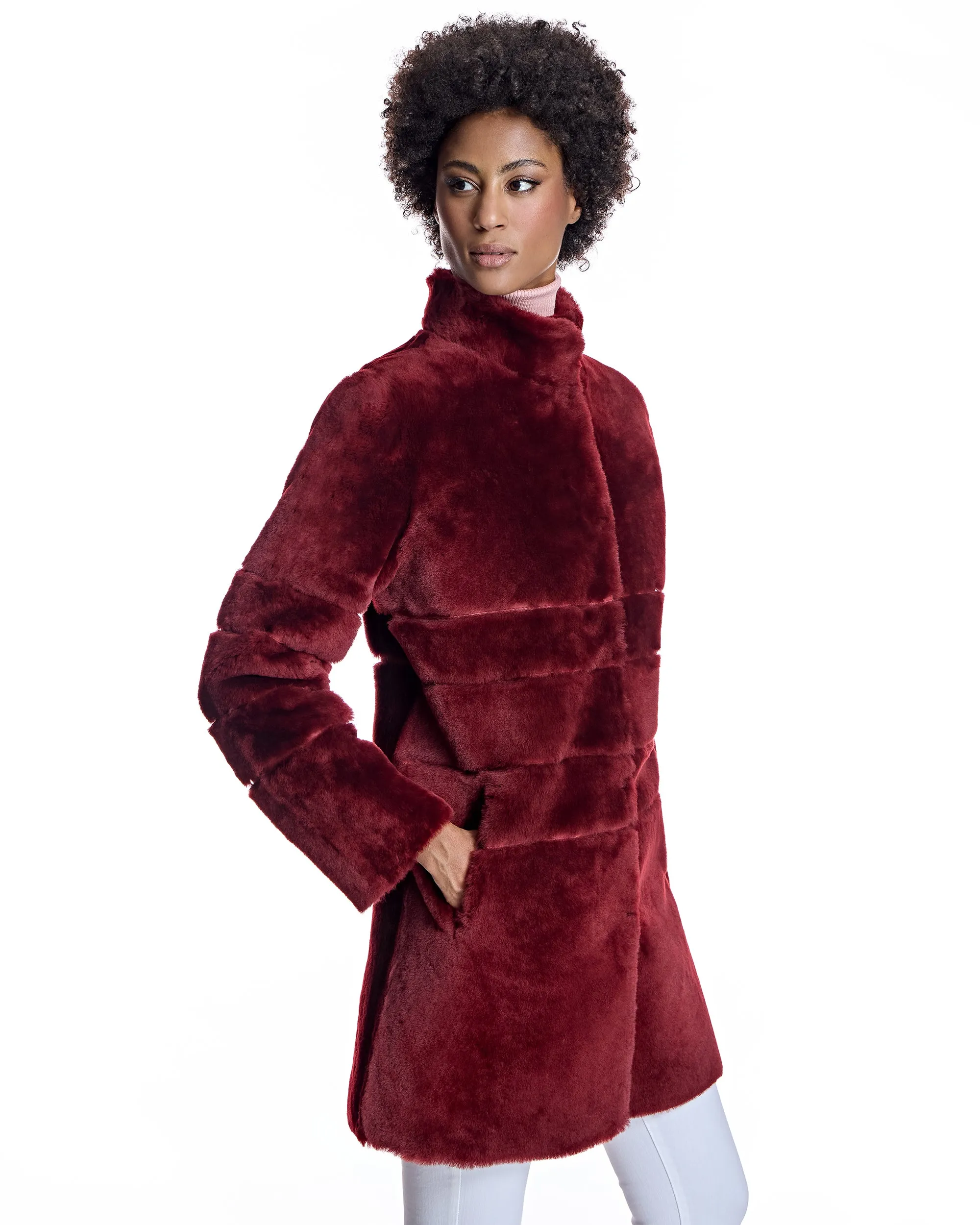 Horizontal Shearling Jacket
