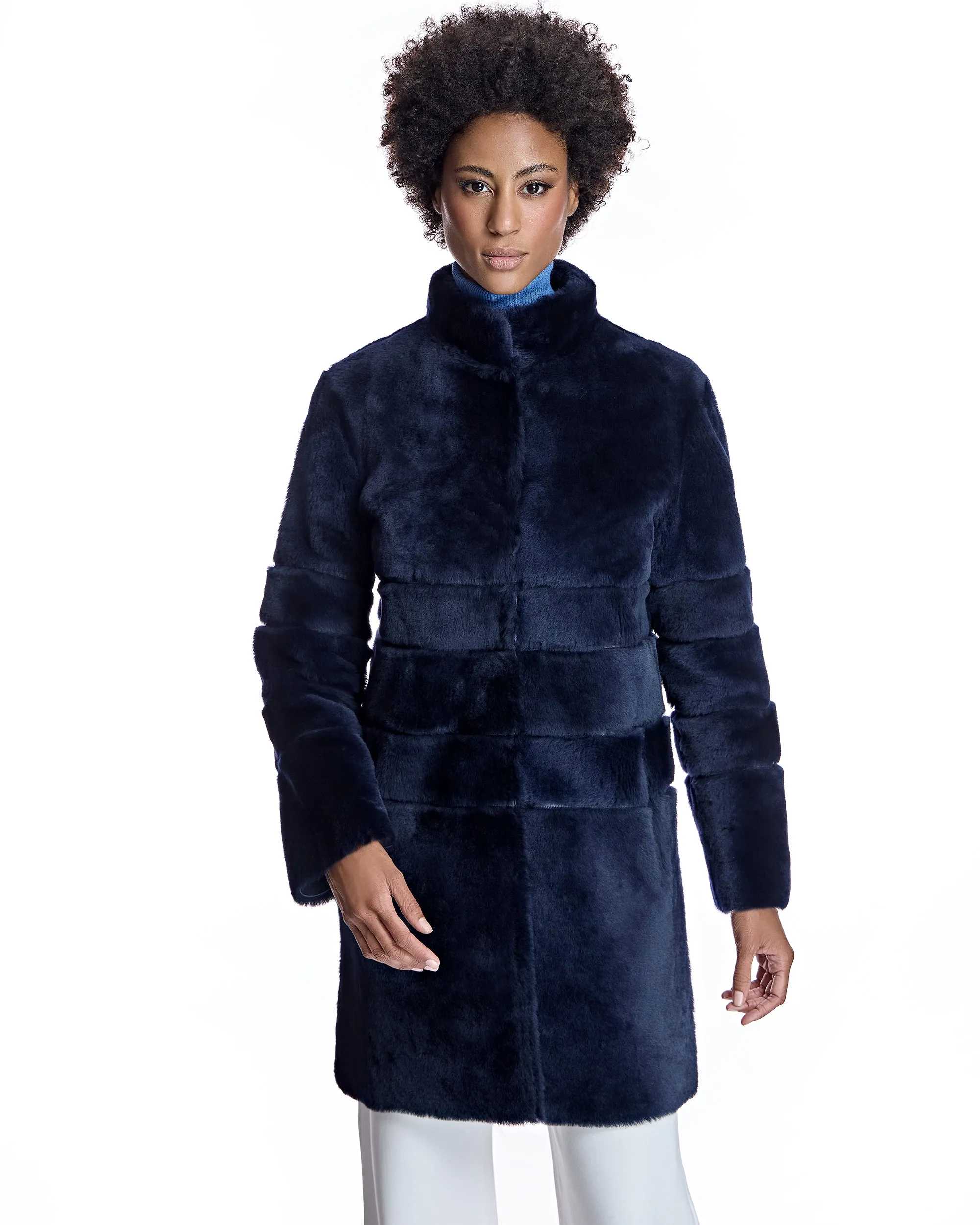 Horizontal Shearling Jacket