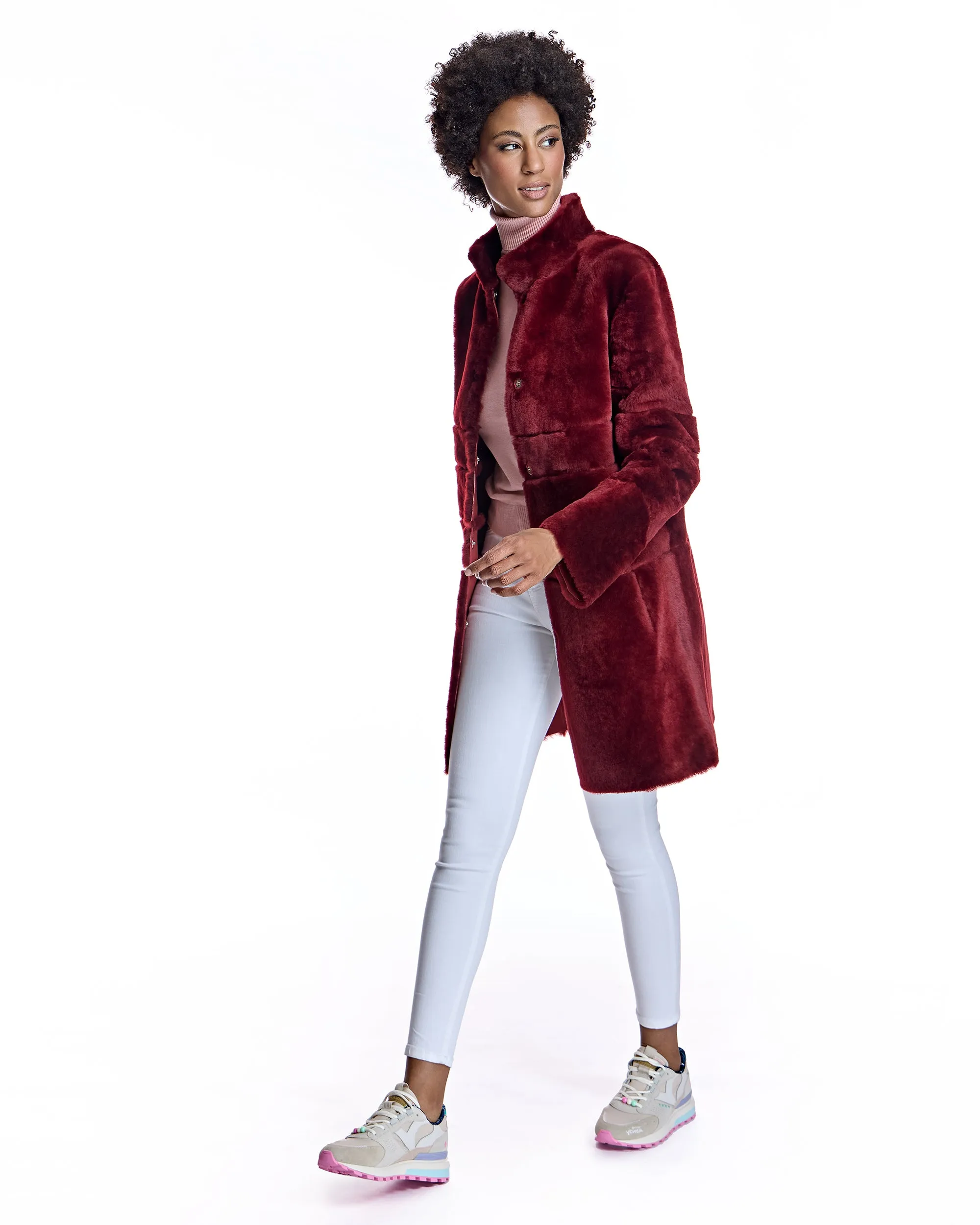 Horizontal Shearling Jacket