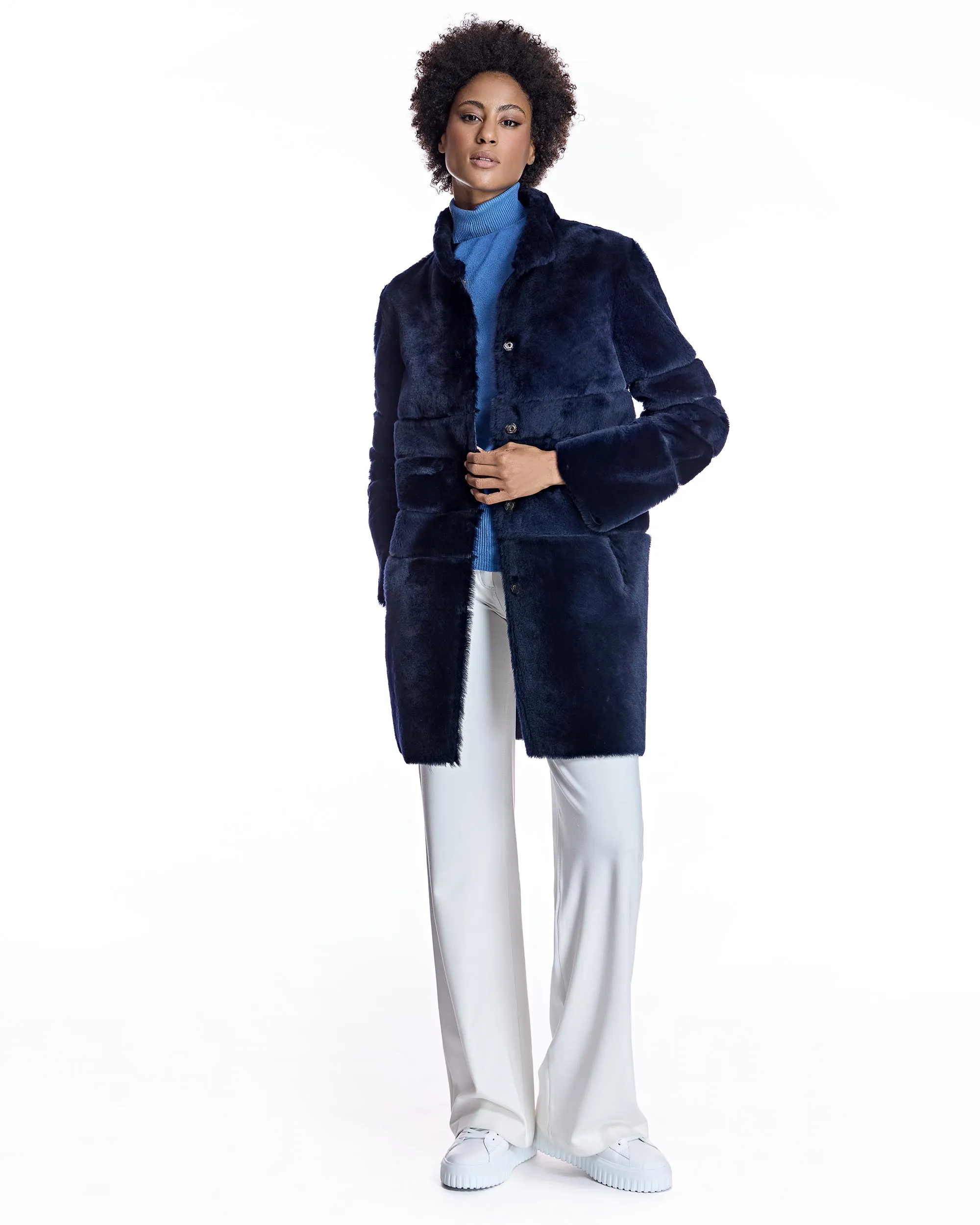 Horizontal Shearling Jacket