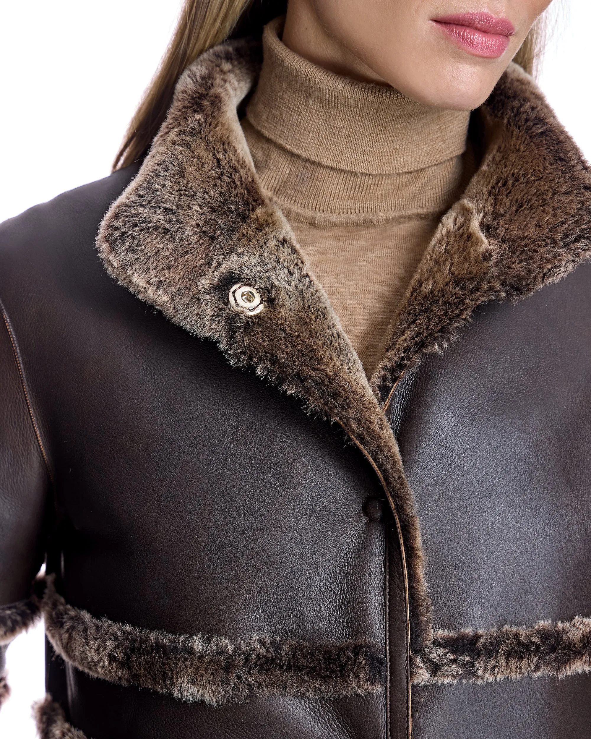 Horizontal Shearling Jacket