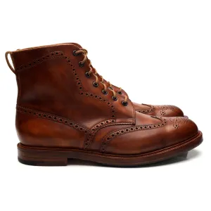 'Howard' Brown Museum Leather Brogue Boots UK 12