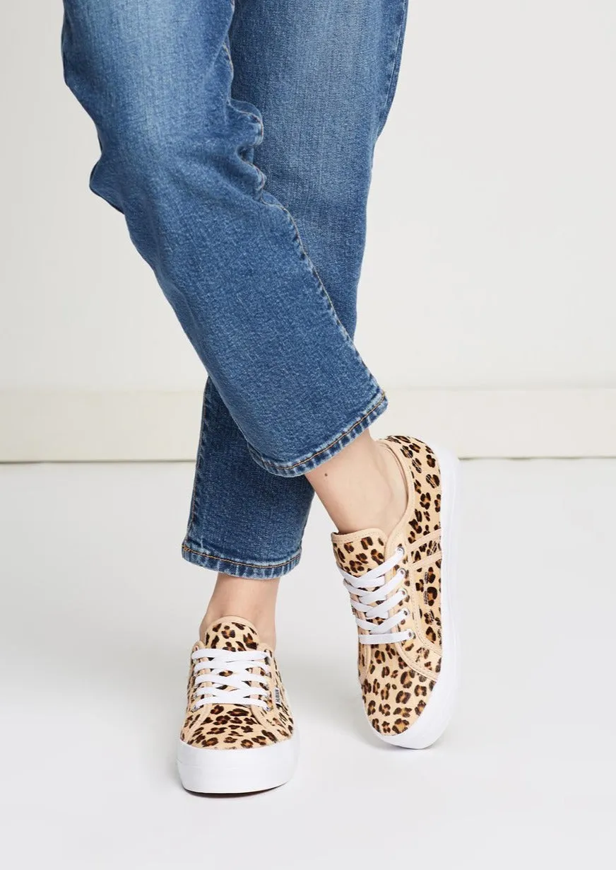 Human CASS Ocelot Leather Sneaker