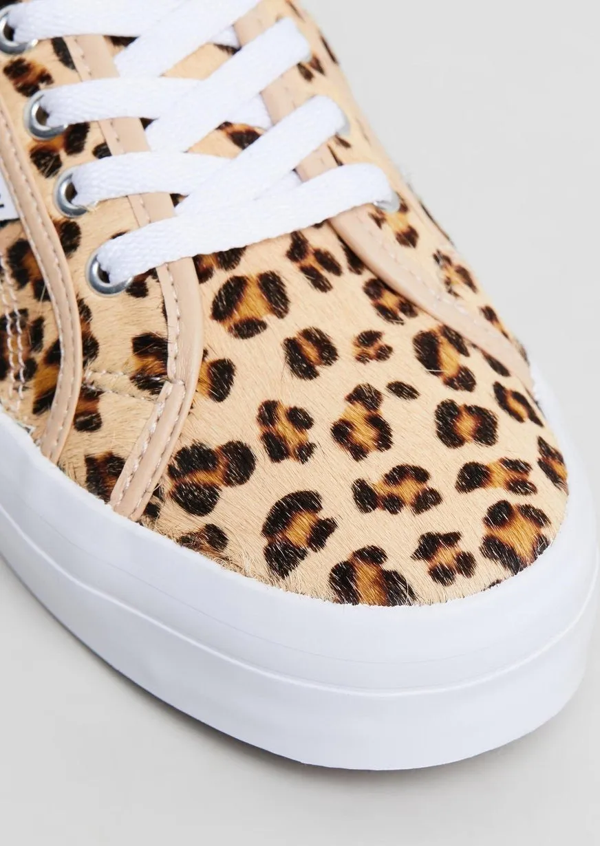 Human CASS Ocelot Leather Sneaker