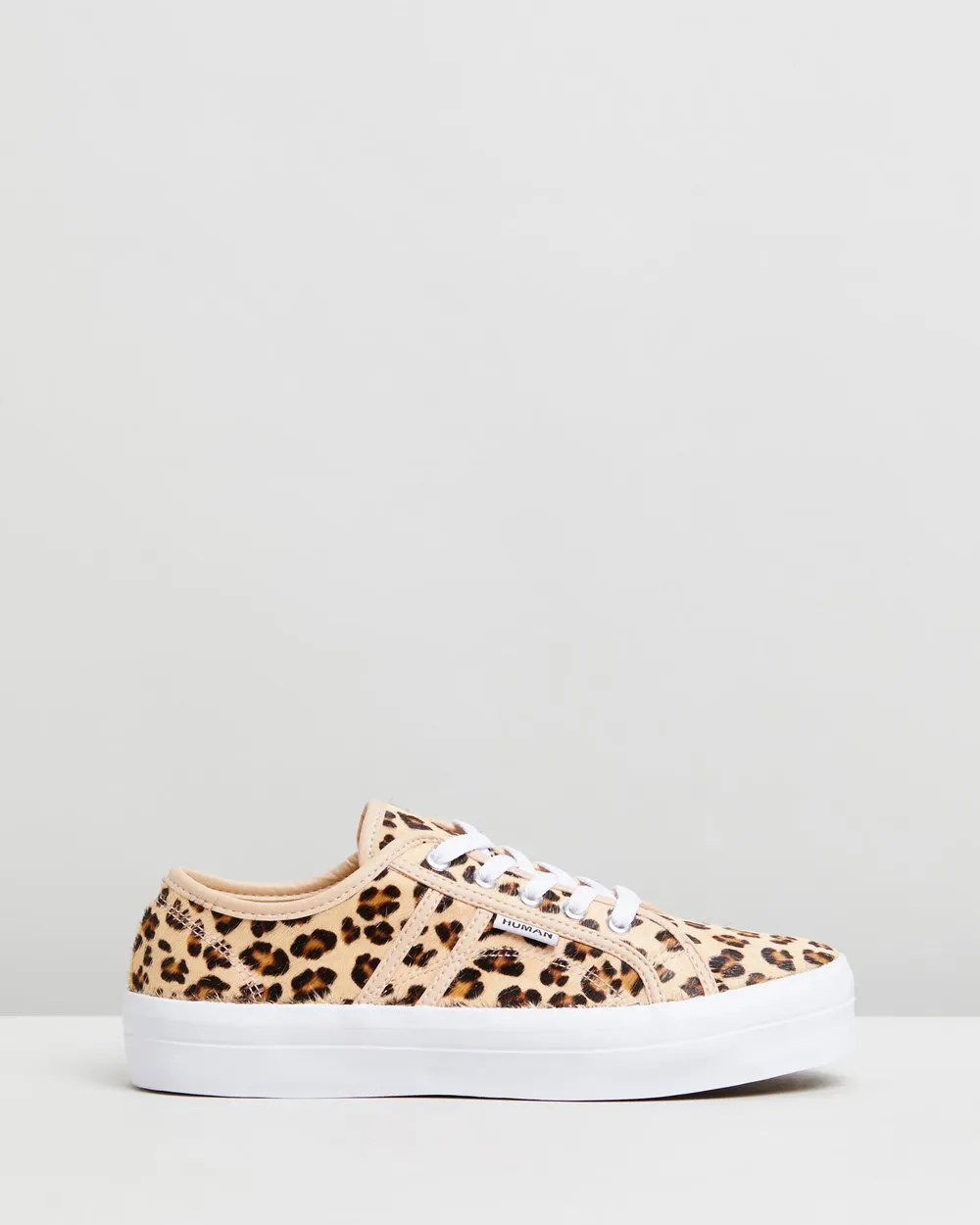 Human CASS Ocelot Leather Sneaker