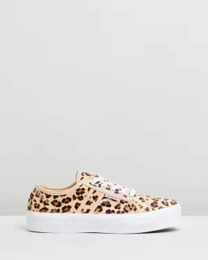 Human CASS Ocelot Leather Sneaker