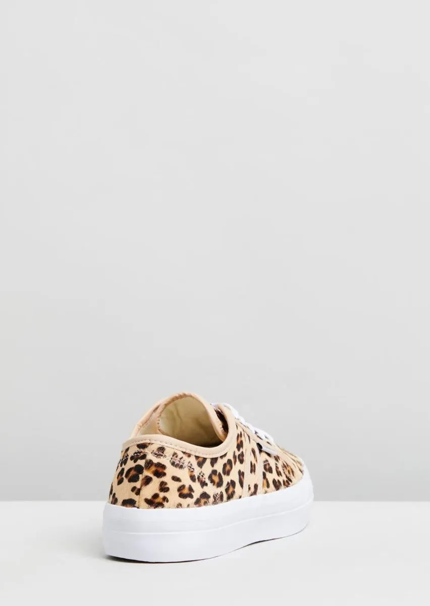 Human CASS Ocelot Leather Sneaker