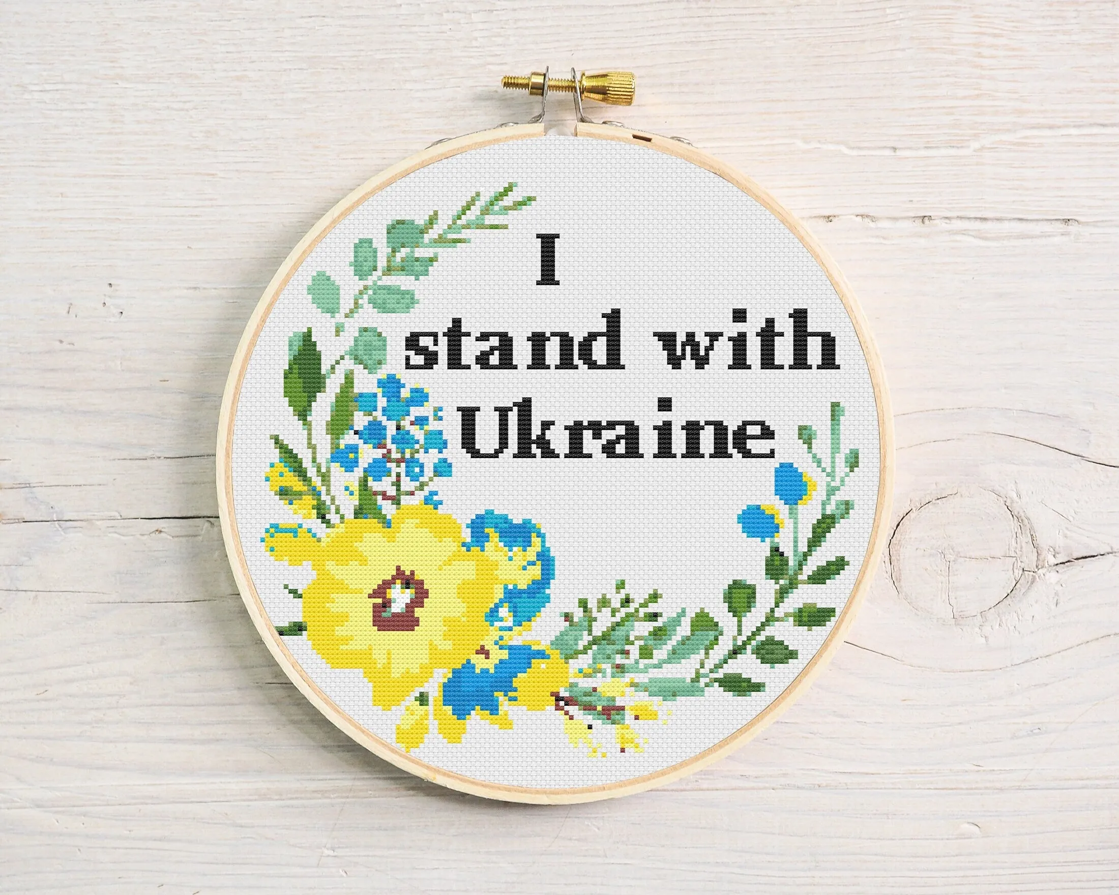 I Stand With Ukraine Cross Stitch Pattern #71