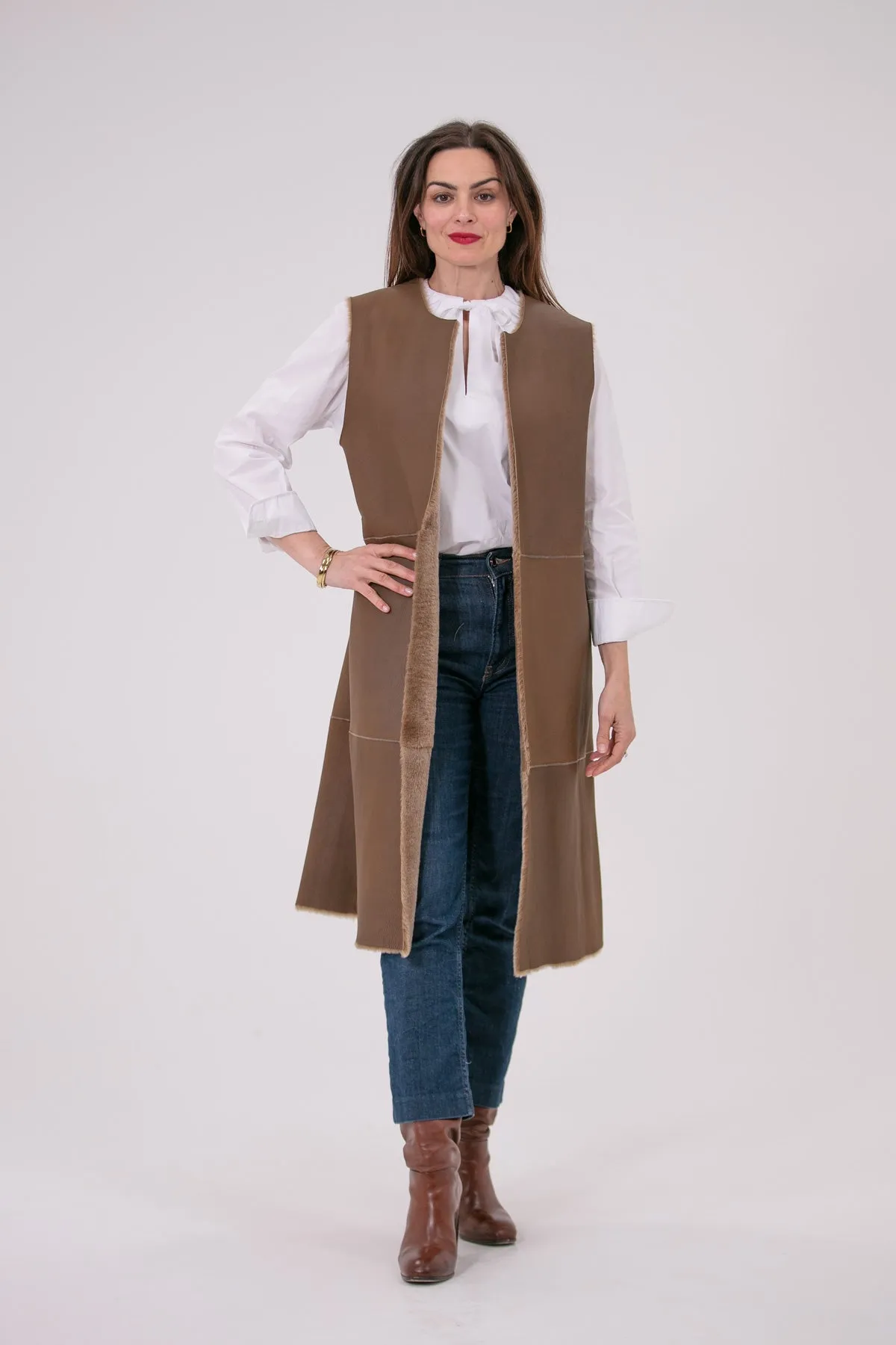 India Shearling Waistcoat