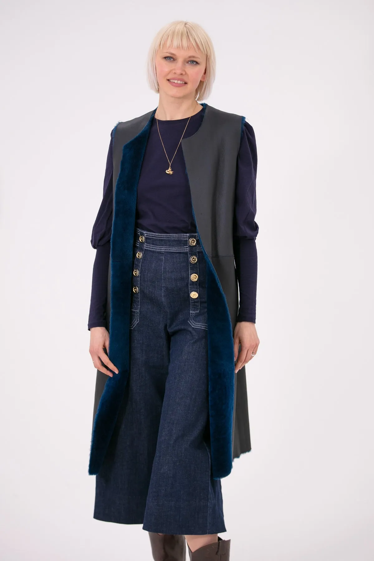 India Shearling Waistcoat