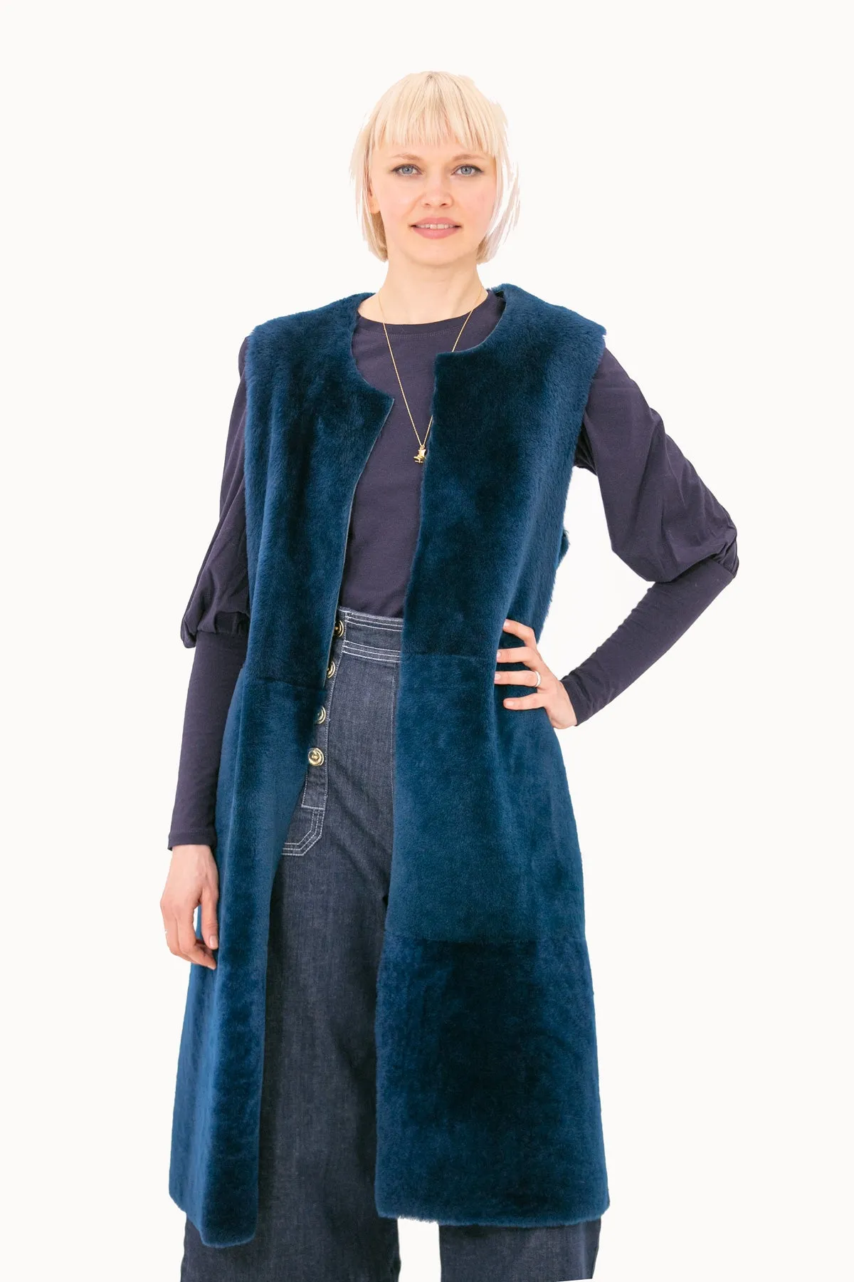 India Shearling Waistcoat