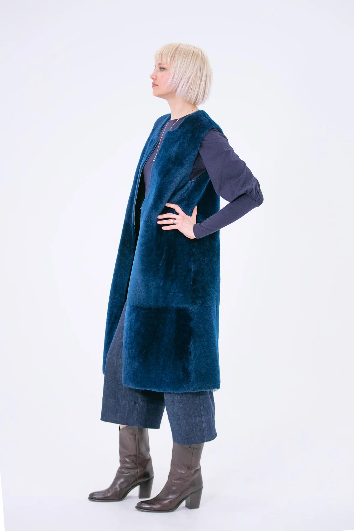 India Shearling Waistcoat