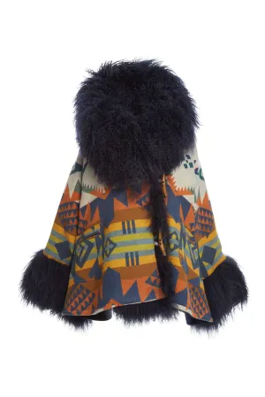 Journey West Shearling Cloak