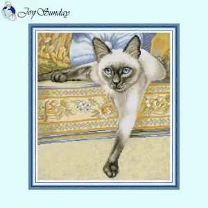 Joy Sunday Animal Cross Stitch Kit Siamese Cat