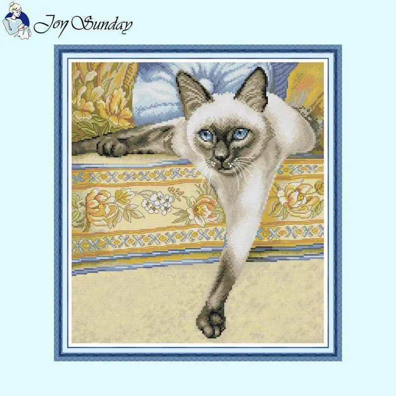 Joy Sunday Animal Cross Stitch Kit Siamese Cat