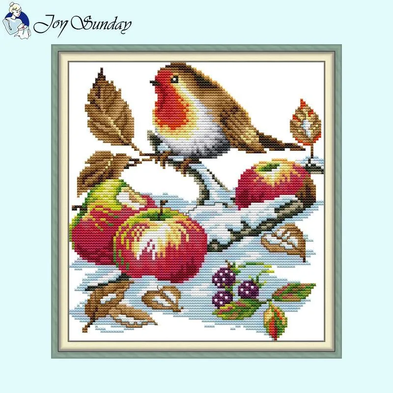 Joy Sunday Flower and Bird Home Decor Cross Stitch