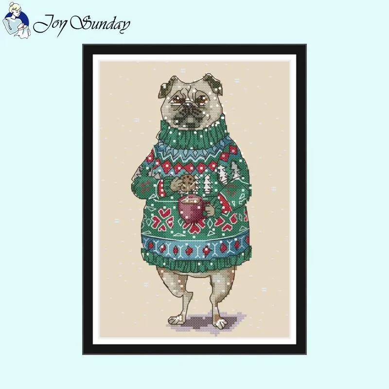 JoySunday Winter Sweater Animal Cross Stitch