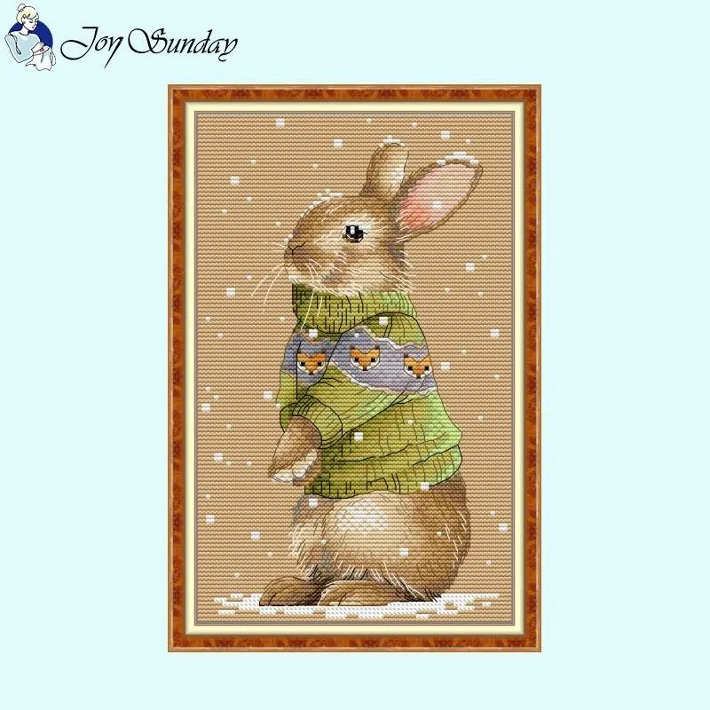JoySunday Winter Sweater Animal Cross Stitch