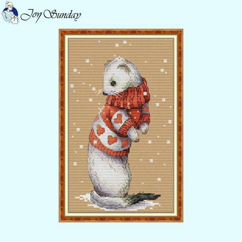 JoySunday Winter Sweater Animal Cross Stitch
