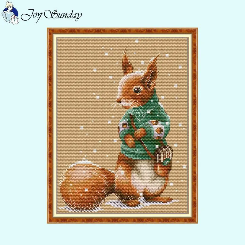 JoySunday Winter Sweater Animal Cross Stitch