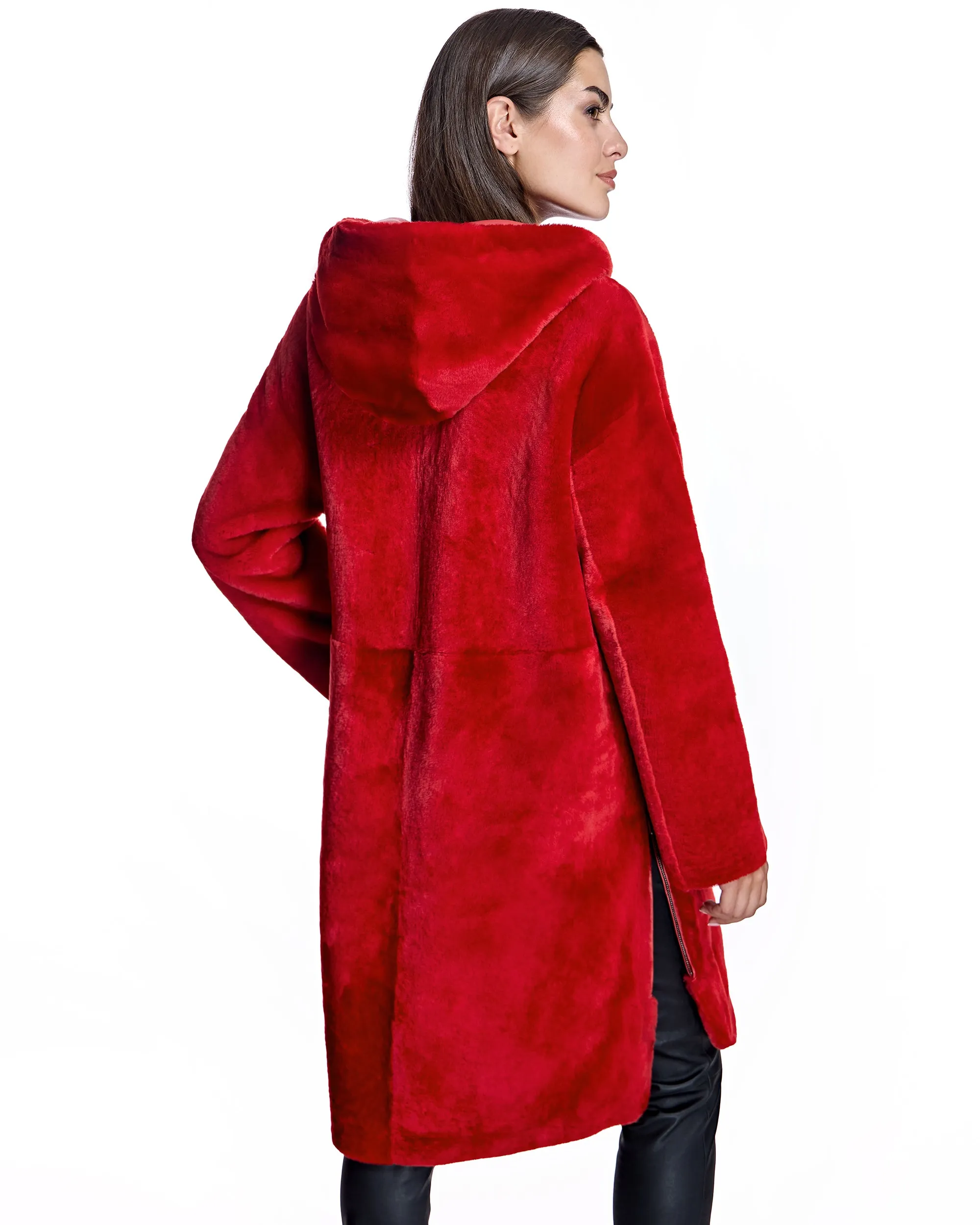 Julia & Stella by Maximilian Reversible Shearling Parka