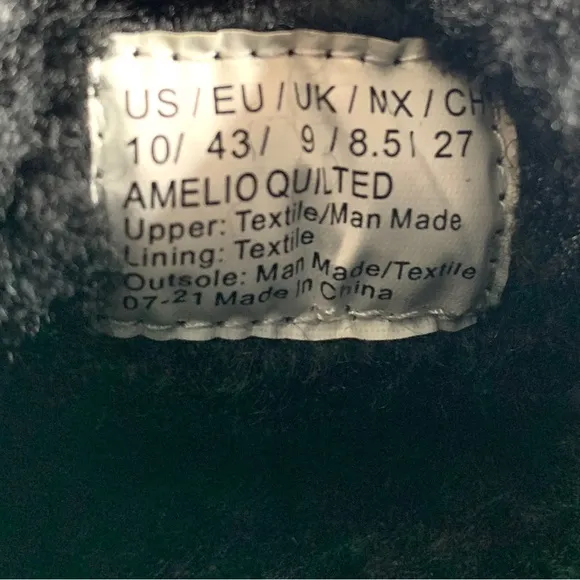 Kenneth Cole REACTION Amelio Men Size 10 Black Quilted Sneaker Soft Lined