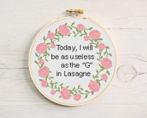 Lasagne Cross Stitch Pattern #147