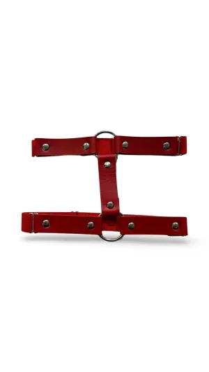 Leg Garter Harness Red