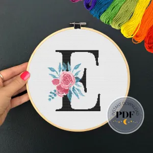Letter E Cross Stitch Pattern #56