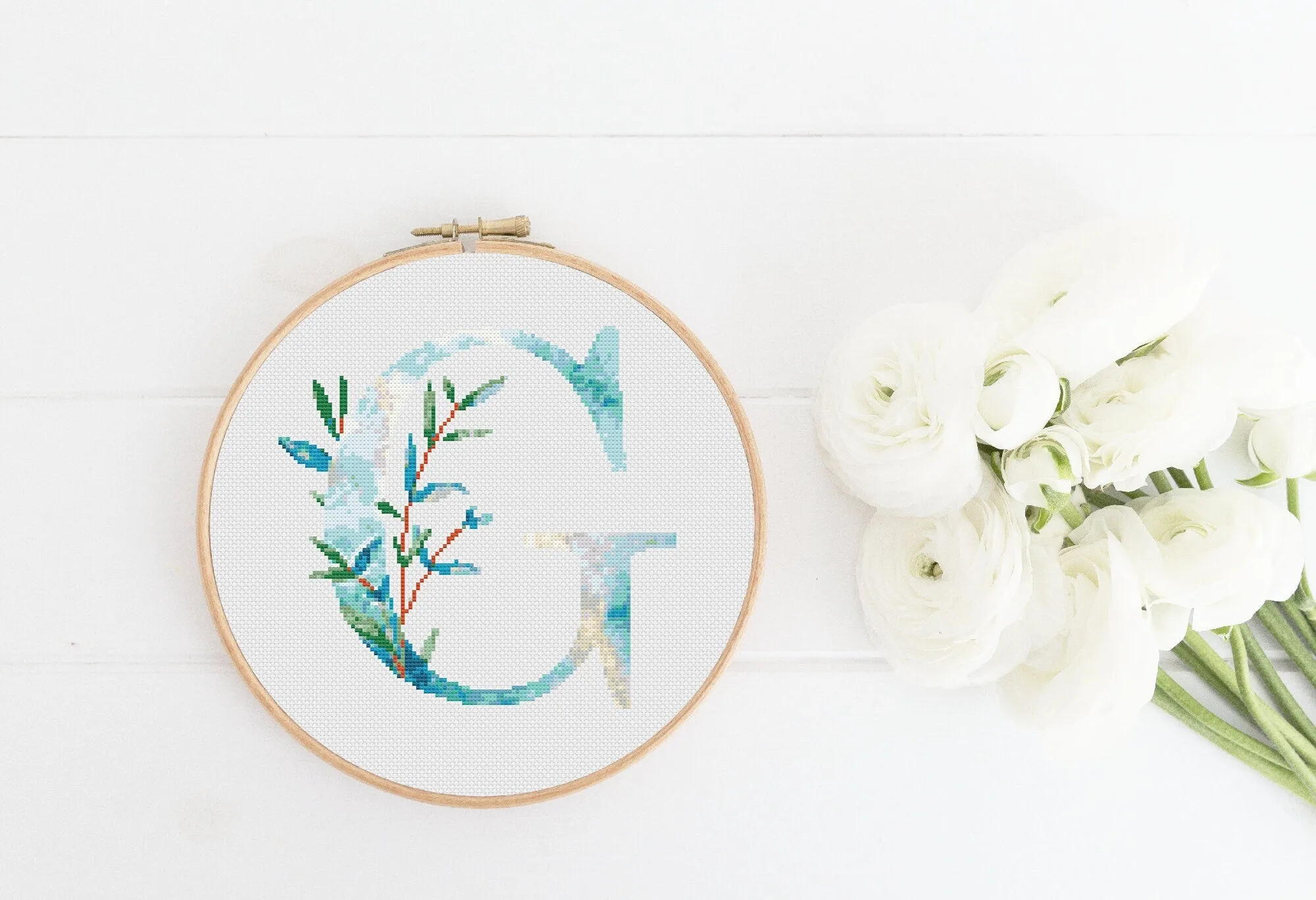 Letter G Cross Stitch Pattern #397