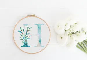Letter H Cross Stitch Pattern #398