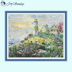 Lighthouse by the Sea Joy Sunday Scenery Needlework Kit