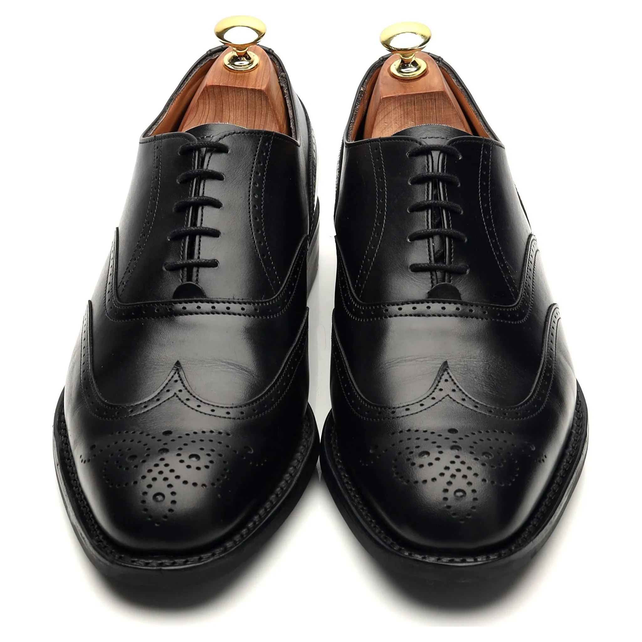 'Loddington' Black Leather Oxford Brogues UK 8 G
