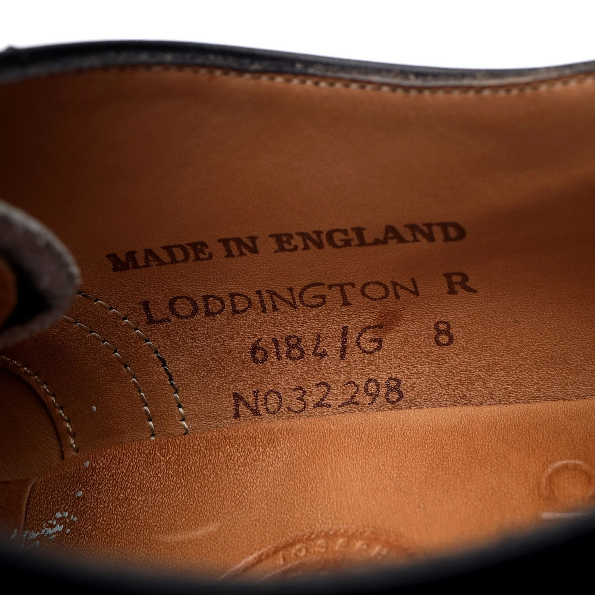 'Loddington' Black Leather Oxford Brogues UK 8 G
