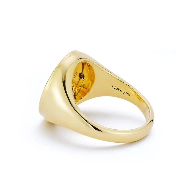 Love Notes Je T'aime Ruby Flip Signet Ring