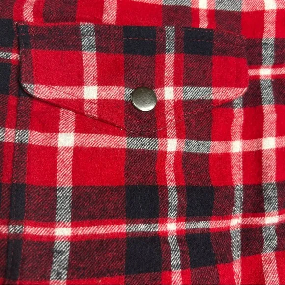 Lucky Brand Faux Shearling Lined Plaid Shirt Jacket