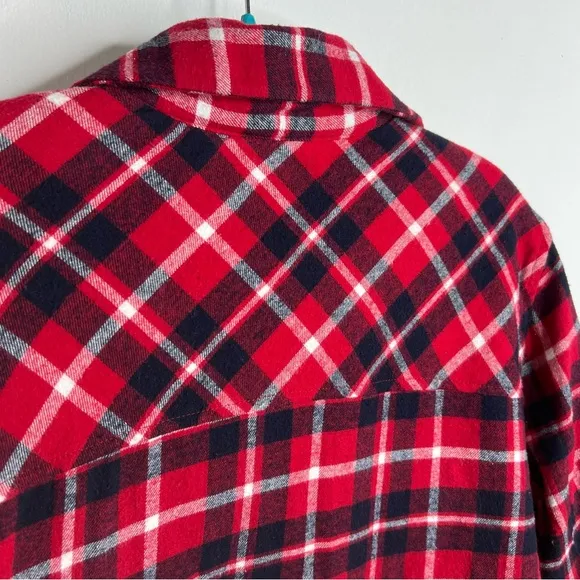 Lucky Brand Faux Shearling Lined Plaid Shirt Jacket