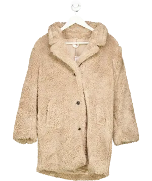 MANGO Beige Shearling Effect Coat 12 Years