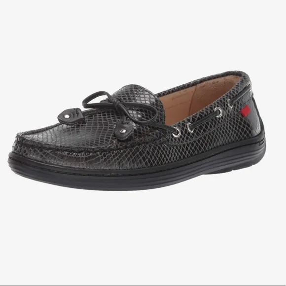 Marc Joseph New York Cypress Hill Kids unisex Leather Loafer in Black Snake sz 1