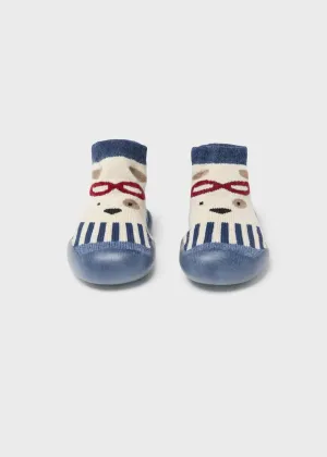 Mayoral Blue Rubber Shoe Socks