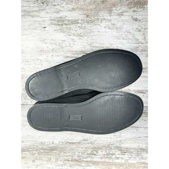 Men's G.H. Bass Mocs Original Hampton Shearling Lined Boat Shoes Black Sz 13D