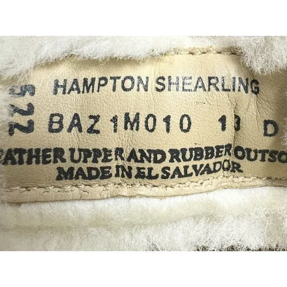 Men's G.H. Bass Mocs Original Hampton Shearling Lined Boat Shoes Black Sz 13D