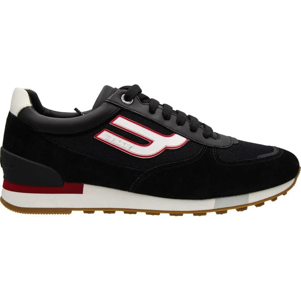 Men's GISMO Plain Calf Leather Sneaker, Black/White