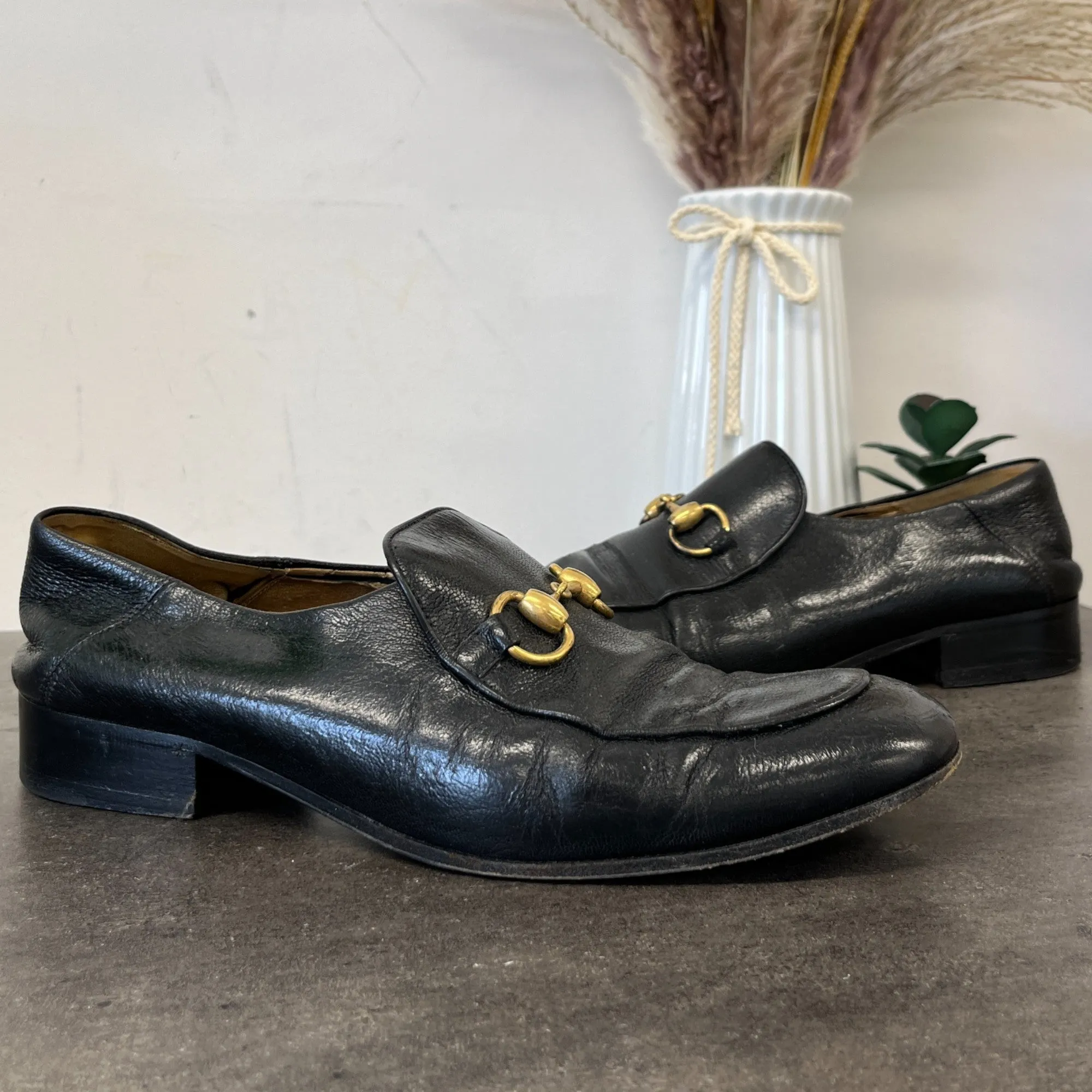Men's Horsebit Loafers Black Size EU 41 / UK 7