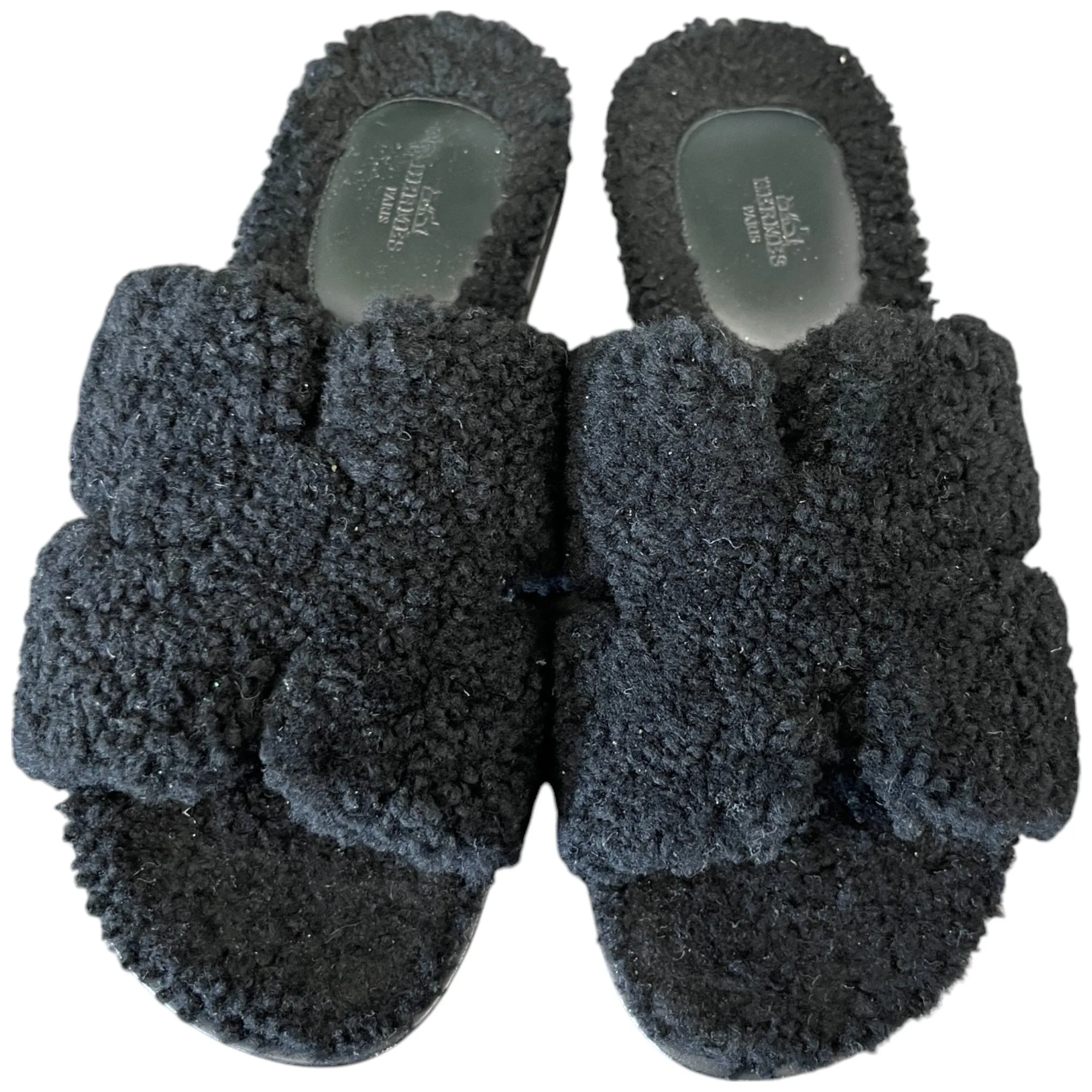 Men's Izmir Shearling Sandals Black Size EU 44 / UK 10
