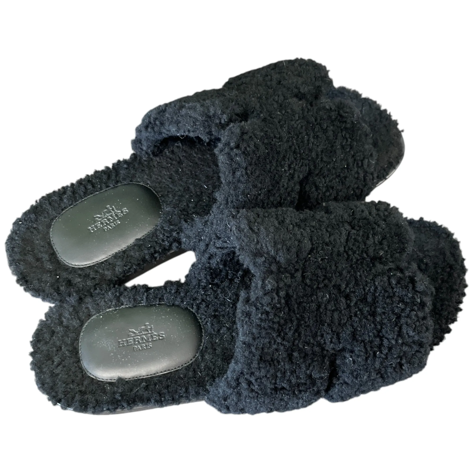 Men's Izmir Shearling Sandals Black Size EU 44 / UK 10