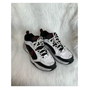 Men's Nike Air Monarch IV Cross Trainer Shoe White Black Red Size 13 415445-101