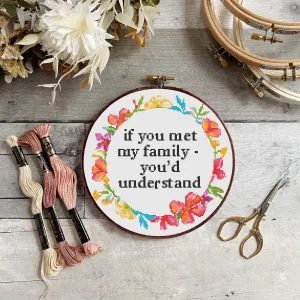 Met My Family Cross Stitch Pattern #29