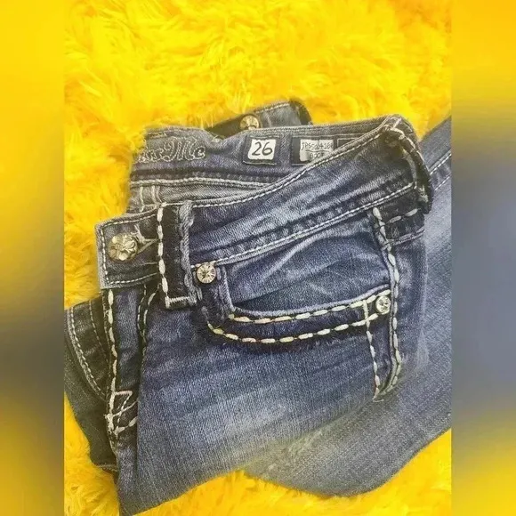Miss Me Jean with Thick Stitch Detail